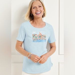 Talbots  light blue Rivera tee